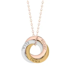 Personalised Russian Ring Necklace Gold