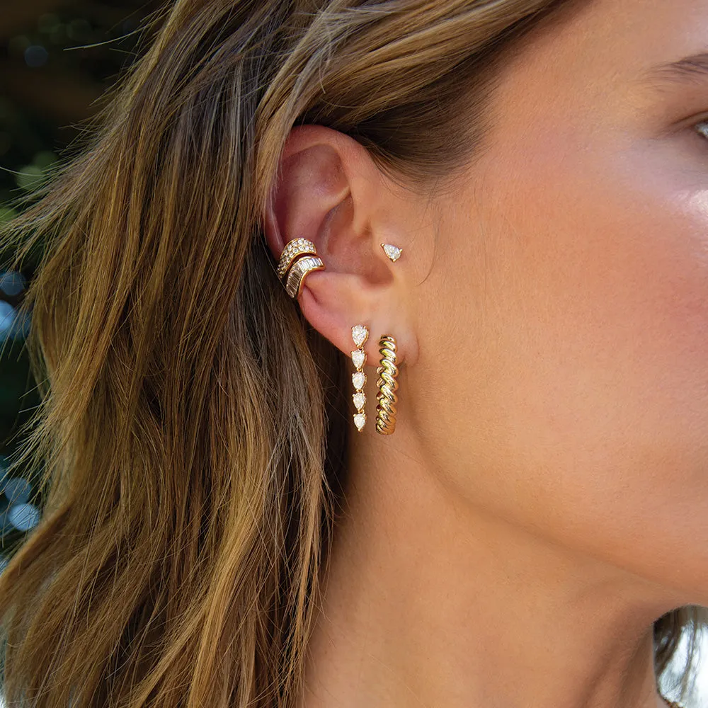 QUINN GRADUATED PEAR DIAMOND DROP EARRINGS
