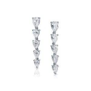 QUINN GRADUATED PEAR DIAMOND DROP EARRINGS