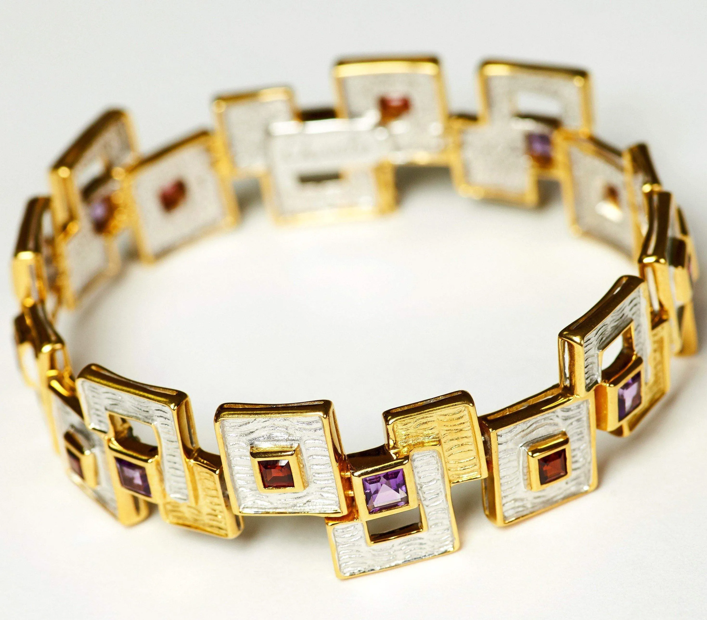 Shatter Square Sterling Silver Bracelet