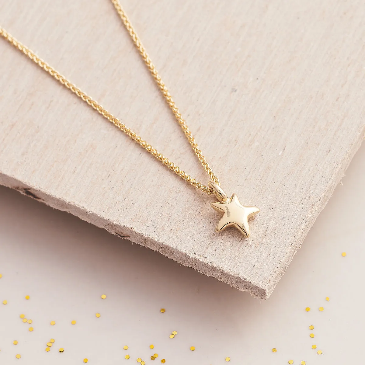 Stardust Solid Gold Necklace