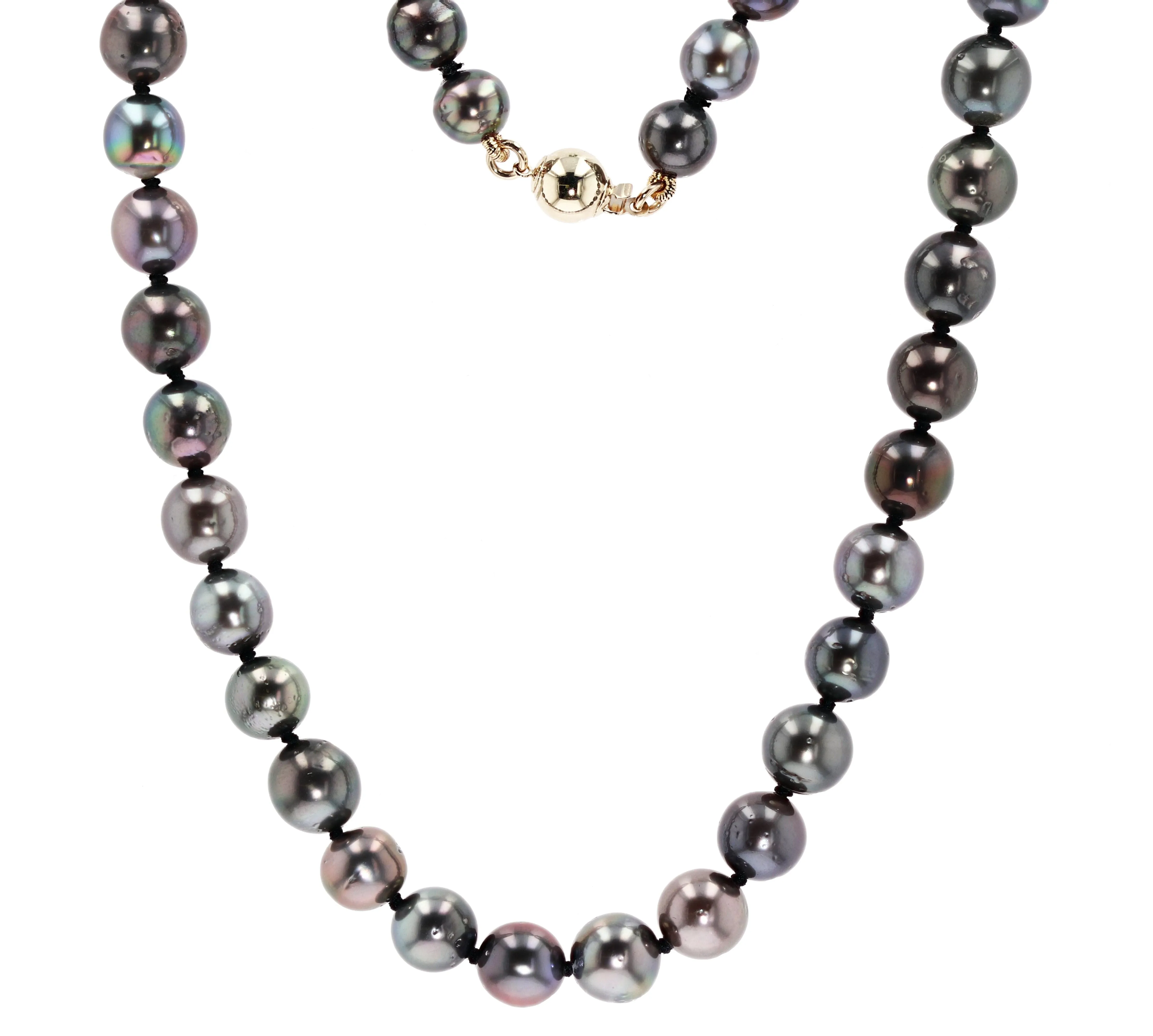 Tahitian Pearl Strand Necklace with 14k Gold Clasp