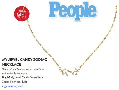 Taurus Constellation Zodiac Necklace - As seen in Real Simple, People & more