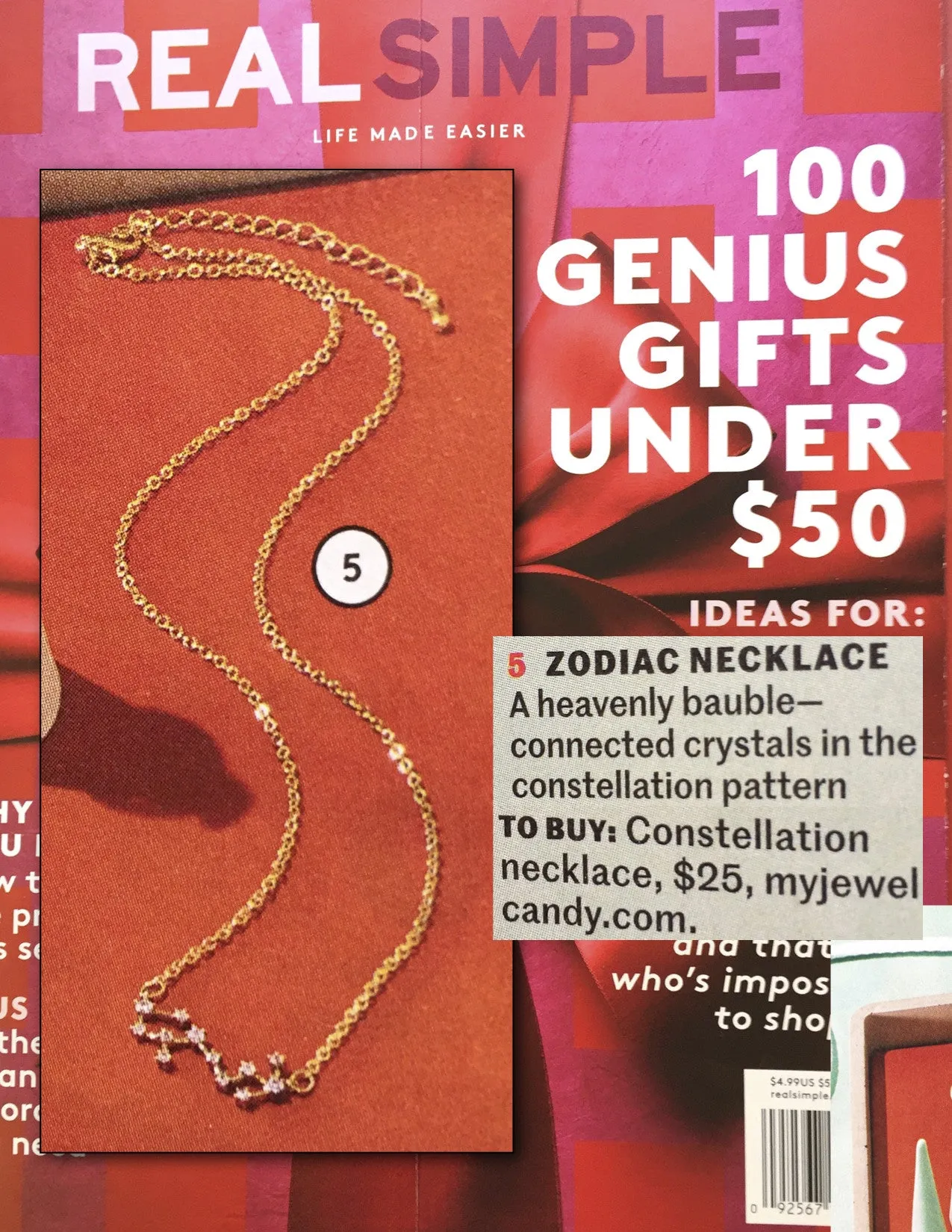 Taurus Constellation Zodiac Necklace - As seen in Real Simple, People & more