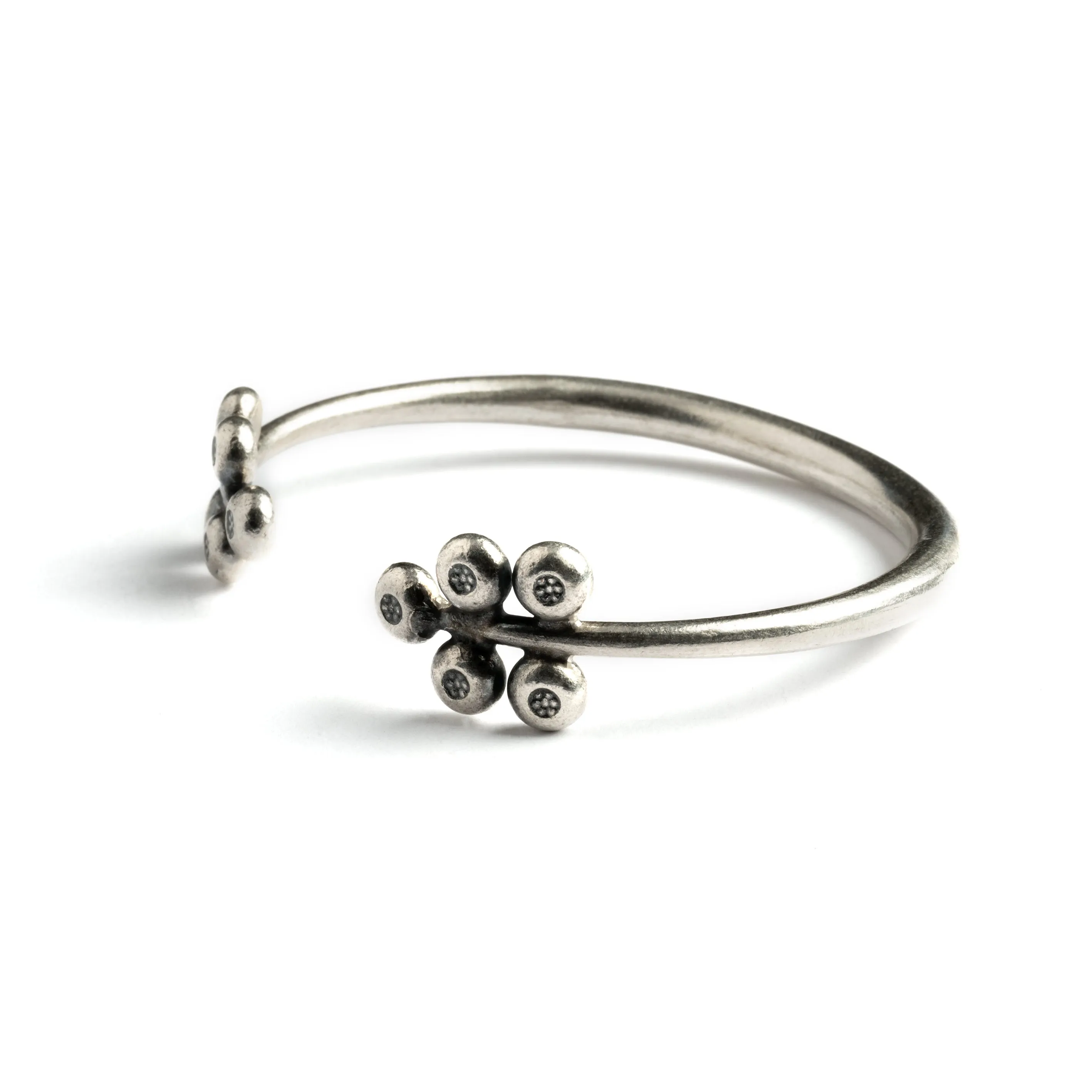 Tribal Silver Cuff with Spheres