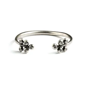 Tribal Silver Cuff with Spheres