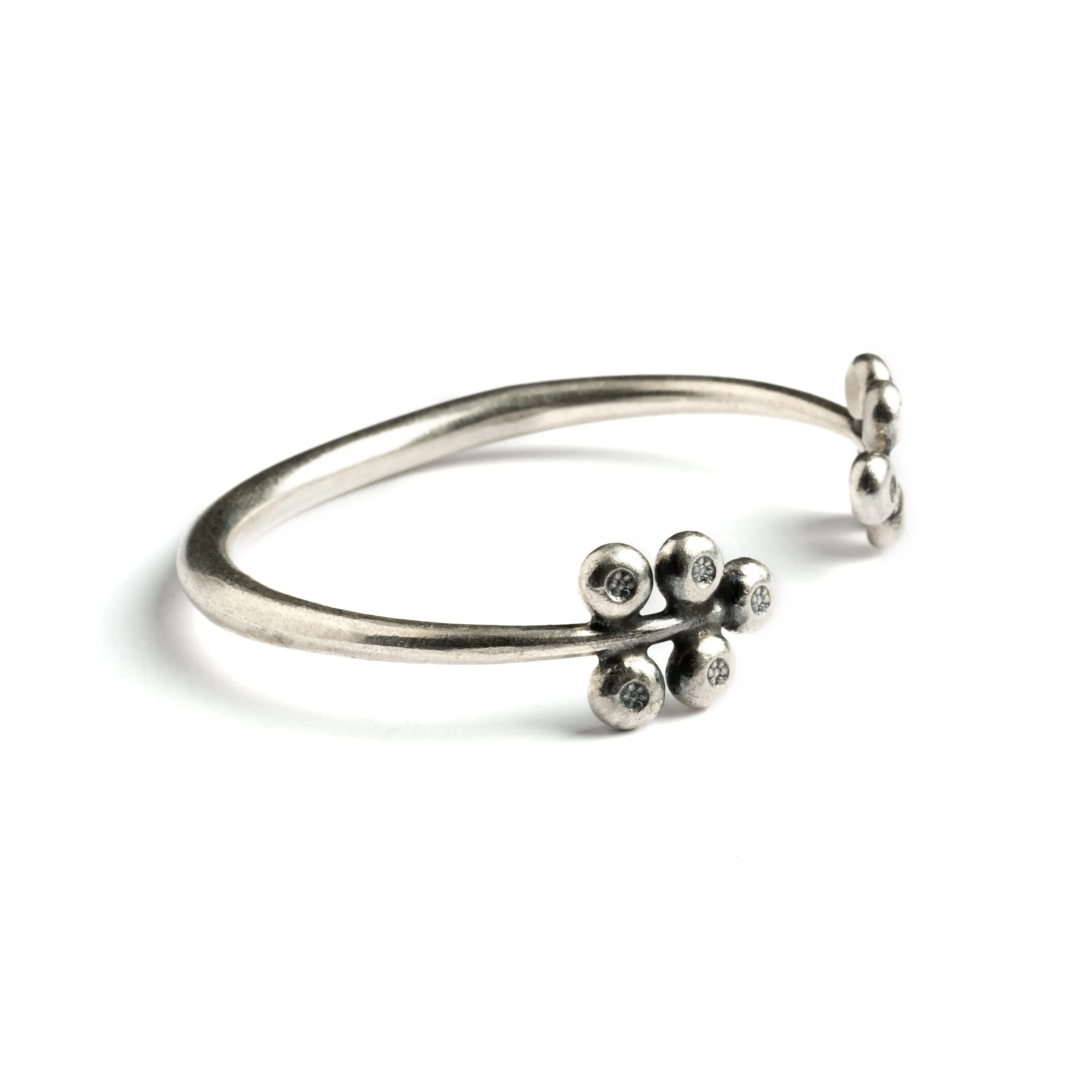 Tribal Silver Cuff with Spheres