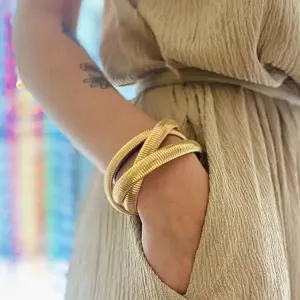 Triple Threat Exaggerated Stretch Snake Bangles
