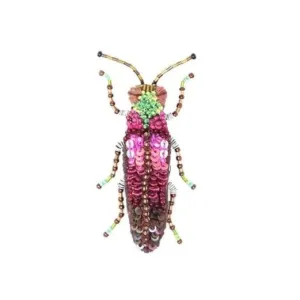 Trovelore | Pink Jewel Beetle Brooch
