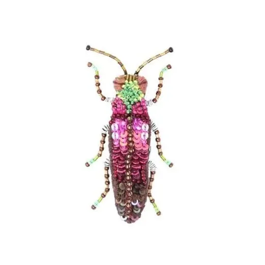 Trovelore | Pink Jewel Beetle Brooch