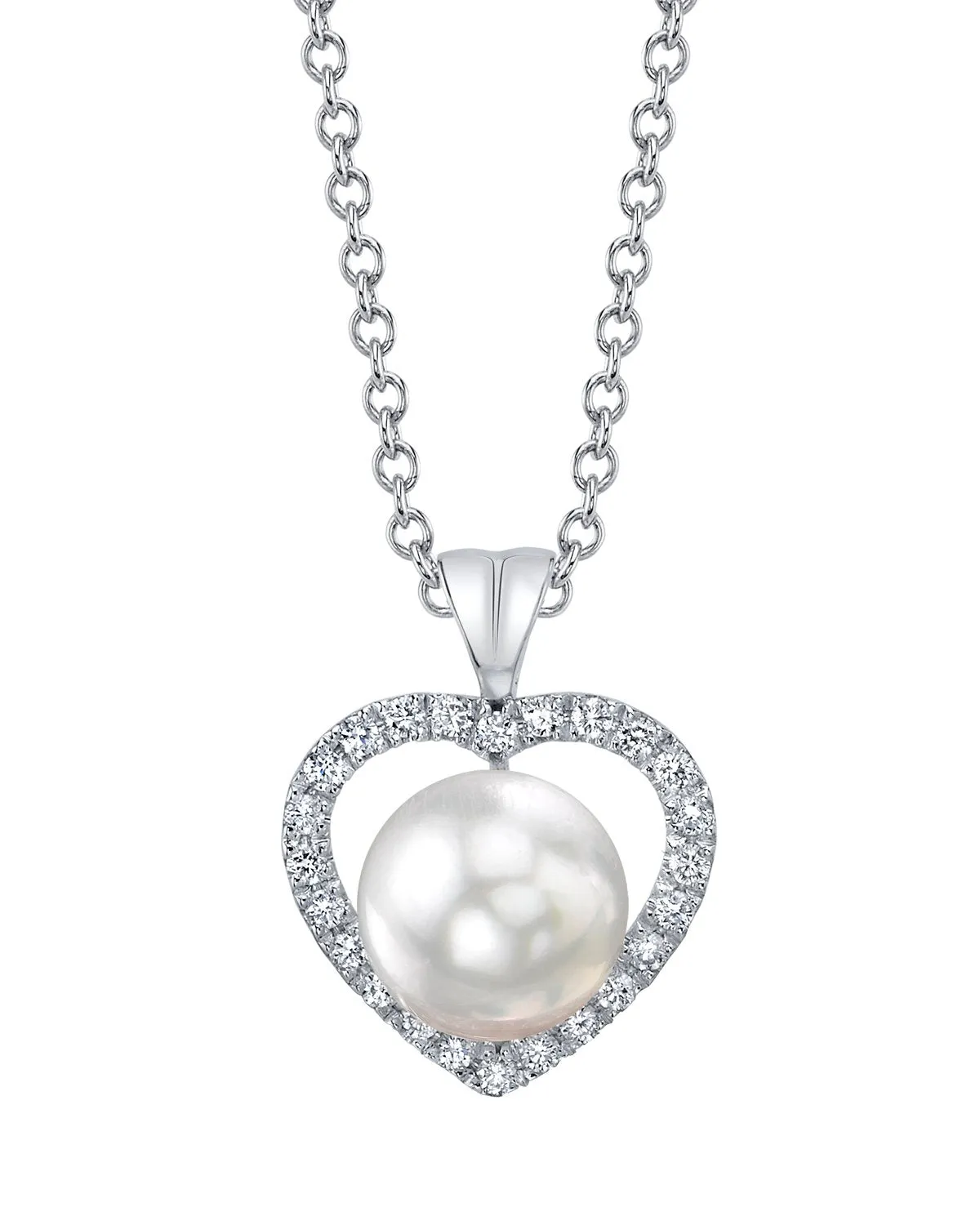 White South Sea Pearl & Diamond Cherish Pendant