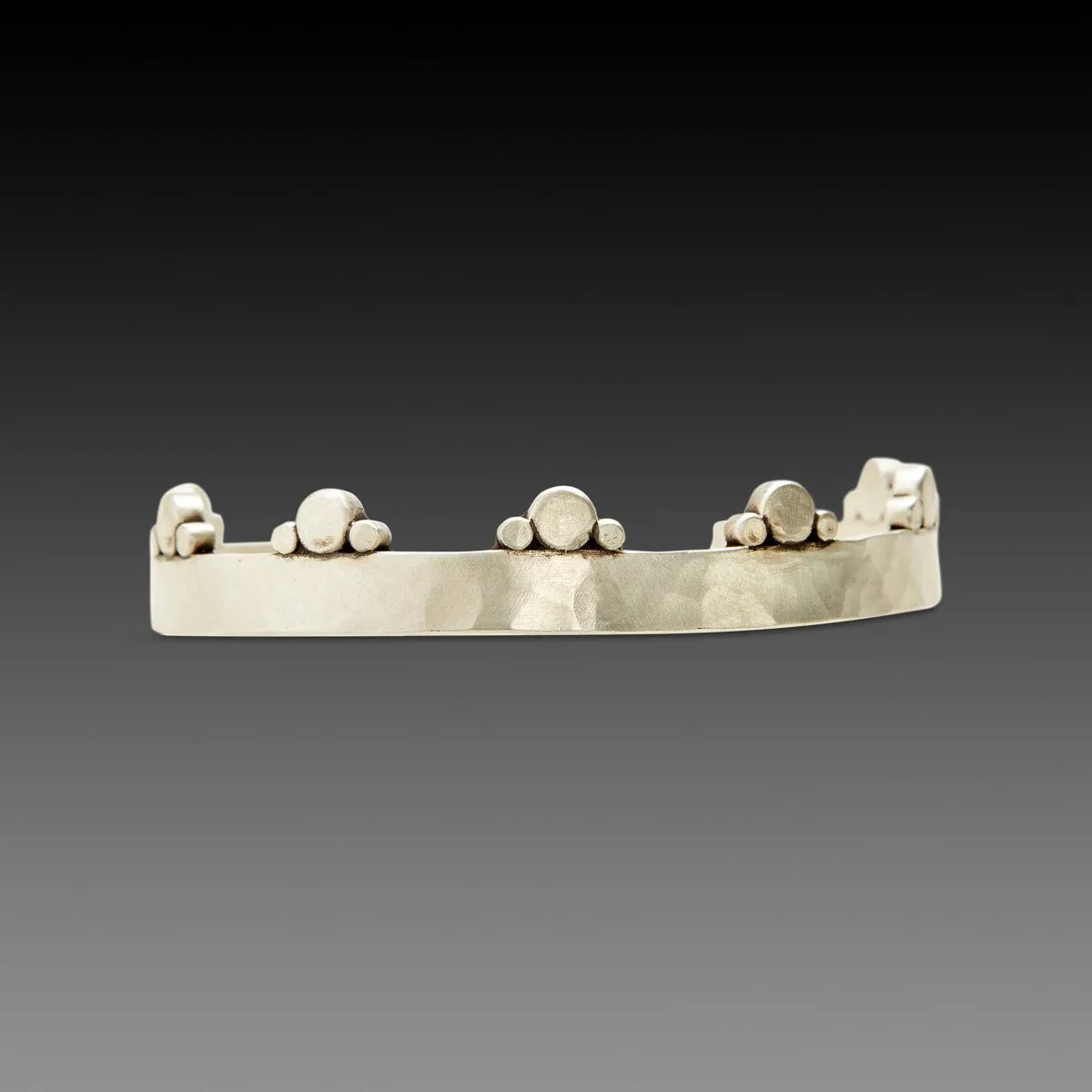 Wide Silver Trios Cuff Bracelet